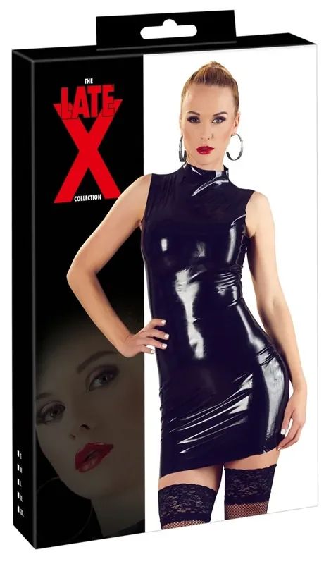 Latex Minikleid (Farbe Schwarz, Grösse M)