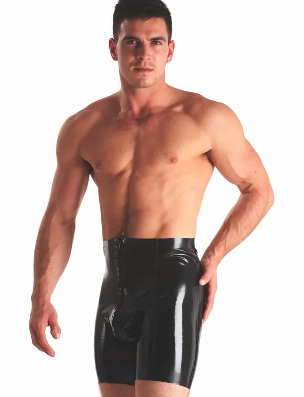 Latex Radhose mit durchgehendem RV