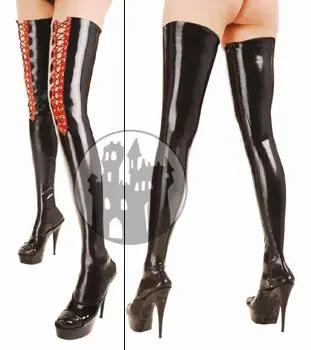 Latex Strümpfe – Frontschnürung