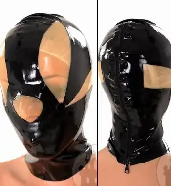 Latexmaske mit Applikationen