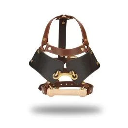 Leder-Blinders mit Mundknebel – Liebe Seele