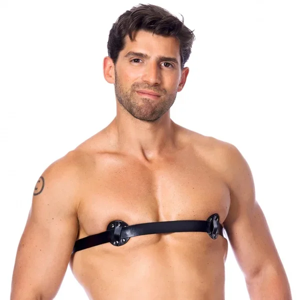 Leder Brustharness mit Innendornen – klein