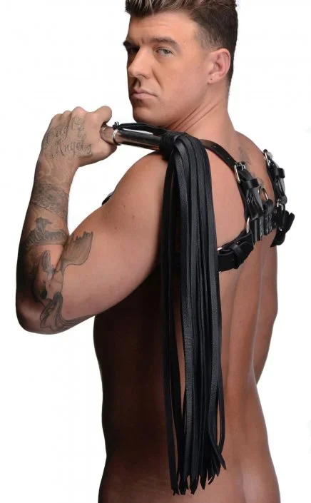 Leder Floggel mit Edelstahlgriff