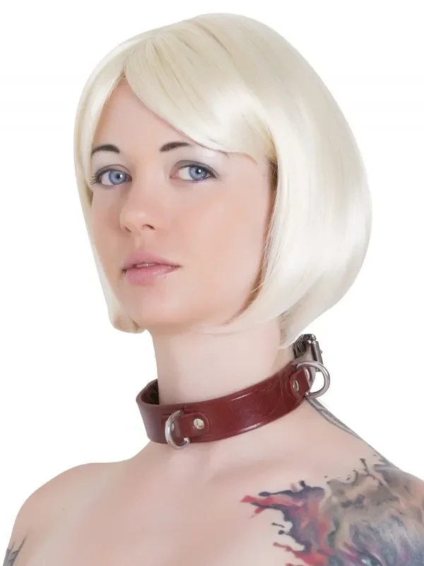 Leder Halsband mit D-Ring