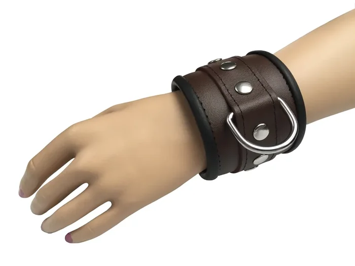 Leder Handfessel braun