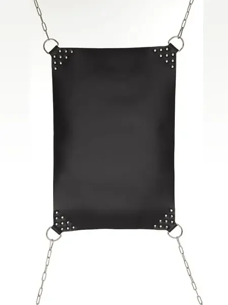 Leder Hängematte schwarz, 50x75cm