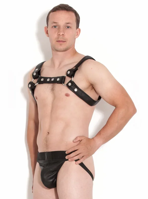 Leder Harness Schwarz
