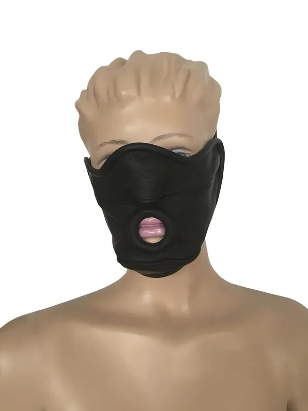 Leder Maske mit Mundöffnung