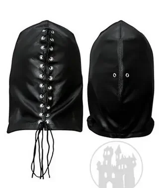 Leder Maske mit zwei Atemlöchern