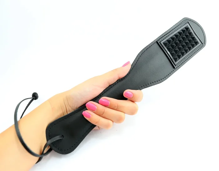 Leder Paddle mit Gummi Noppen