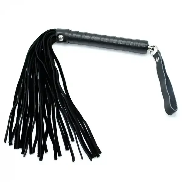 Leder Peitsche mit Riemen 35cm