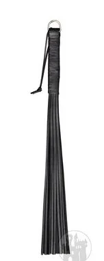 Leder Peitsche schwarz m. 16 Riemen
