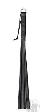 Leder Peitsche schwarz m. 16 Riemen