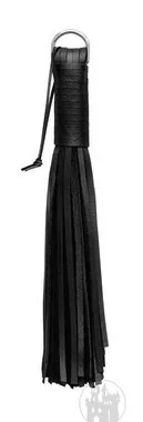 Leder Peitsche schwarz m. 50 Riemen