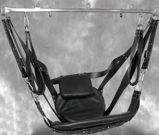 Leder Slingschaukel mit Kopfkissen
