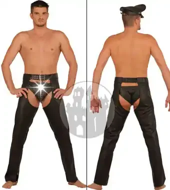 Leder Slip mit Schnürung