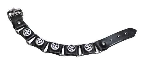 Lederarmband Eiserne Kreuznieten