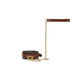 Lederhalsband mit Leine – Liebe Seele