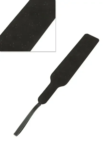 Lederklatsche mit Spikes einseitig, schwarz