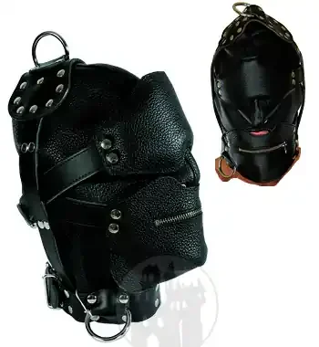 Ledermaske geschlossen