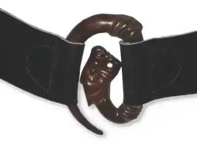 Lederner Männergürtel mit Drachenspange