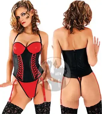Lederslip zweifarbig