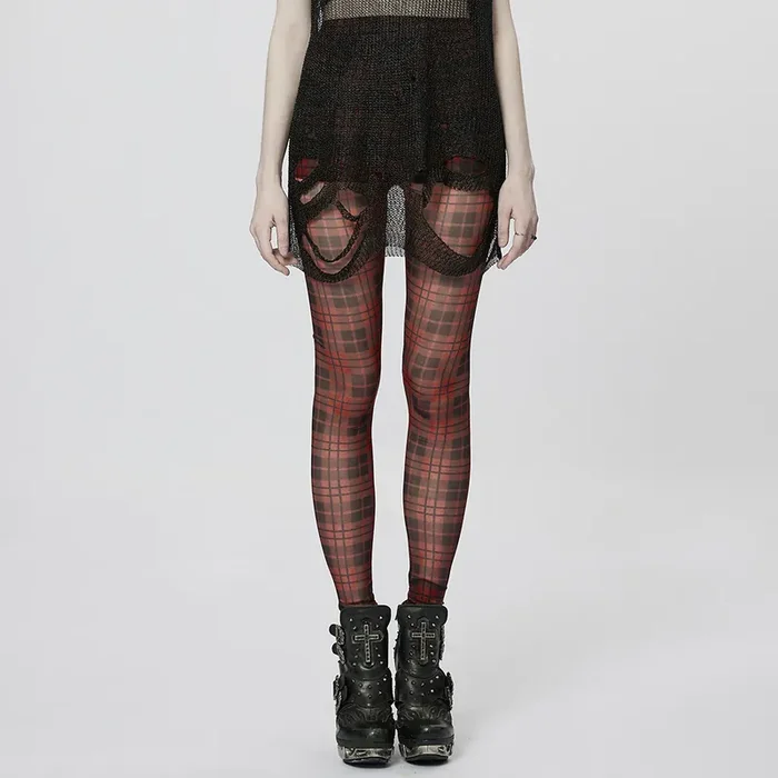Leggings mit markantem Tartan-Print