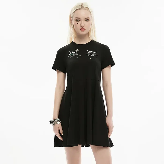 Leichtes Jersey-Kleid mit Strass- und Schleifendetails