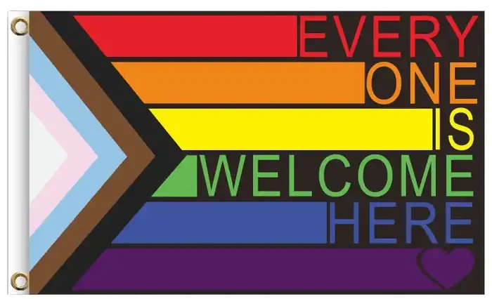 LGBT+ Welcome-Flagge 60 x 90cm
