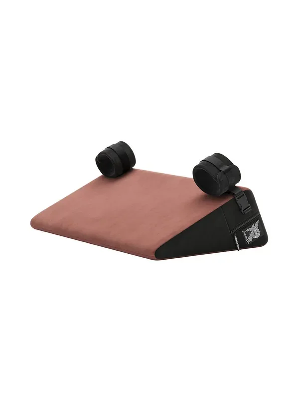 Liberator Bondage Wedge Liebeskissen mit Handfesseln, braun