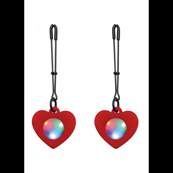 Light Up – Silikon Herz Pinzetten-Nippelklemmen