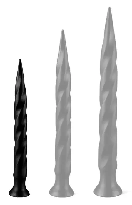 Long Tail Dildo S 34 x 3.5cm Schwarz