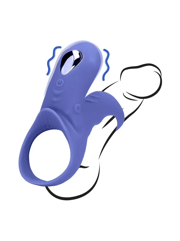Loveline Vibrating Cockring Vibro-Penisring, blau