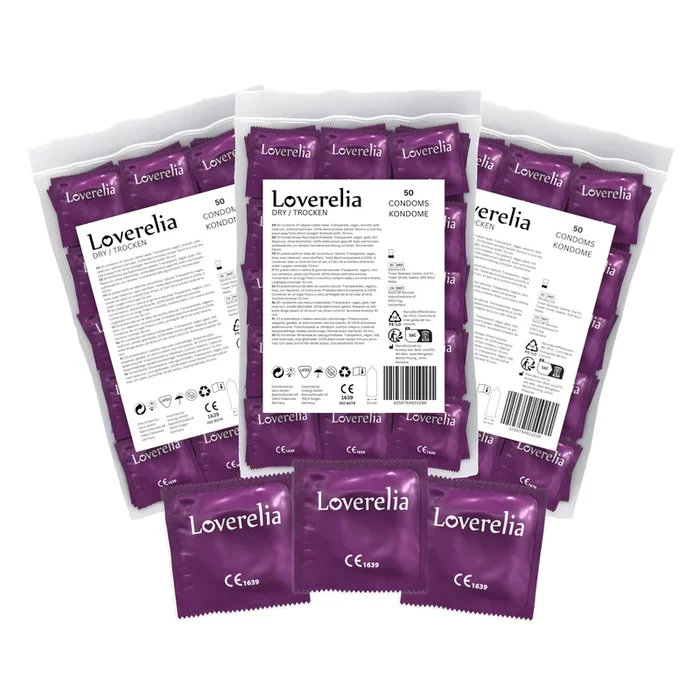 Loverelia Dry Kondome – trockene Kondome, ohne Gleitmittel – vegan – 53mm