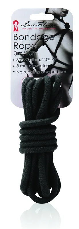 LUX FETISH Bondage Rope black 3M