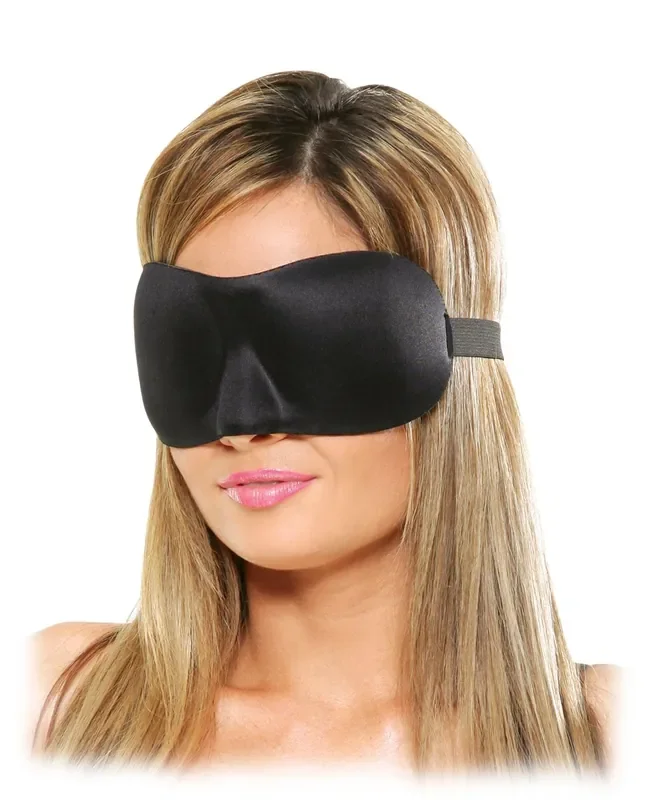 Luxus Liebesmaske aus Satin – Schwarz