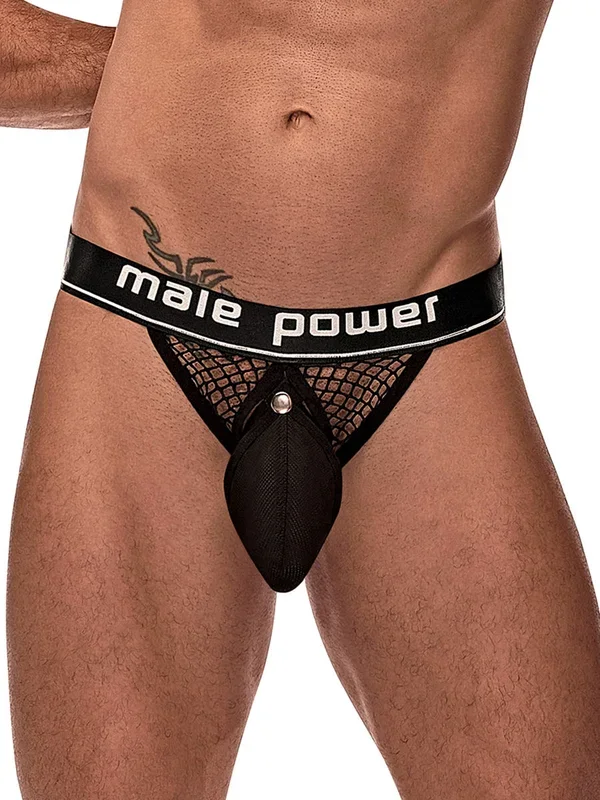 Male Power Cock Pit: Ring Jock, schwarz