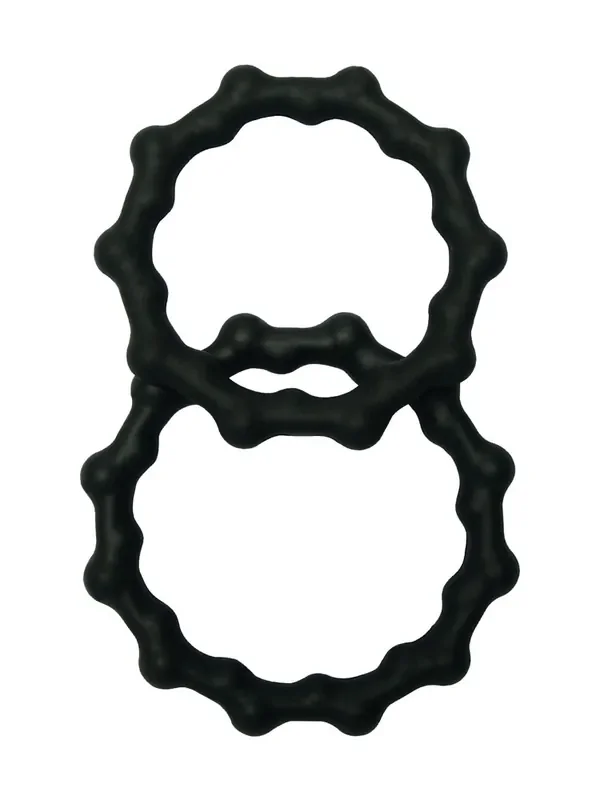 Malesation Bead Ring Set Penisringe-Set, schwarz