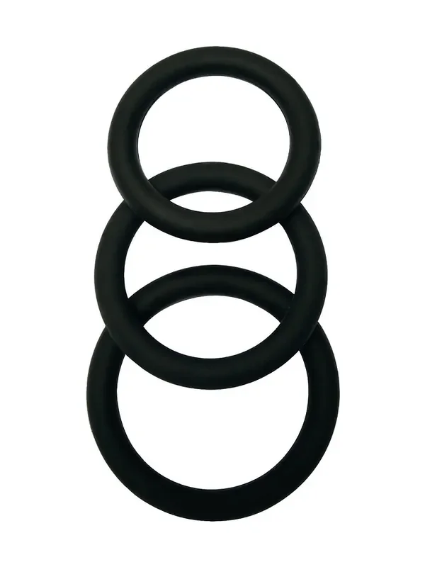 Malesation Cock Ring Set Penisringe-Set, schwarz