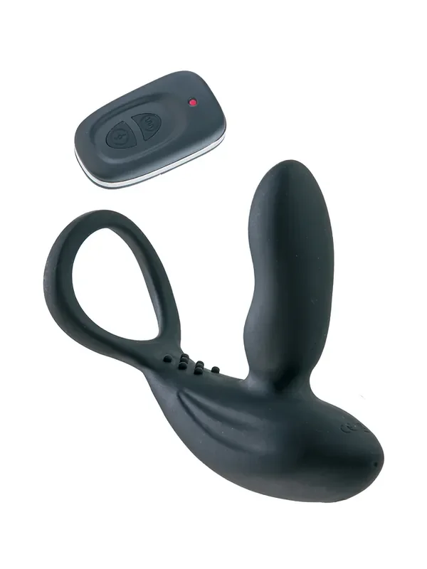 Malesation Love-Rider Prostatavibrator mit Penis-/Hodenring, schwarz