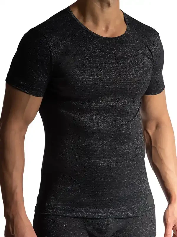 MANSTORE M2465 Casual T-Shirt, schwarz