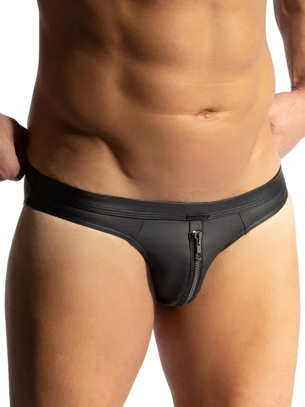 MANSTORE M2469: Zipped Brief, schwarz