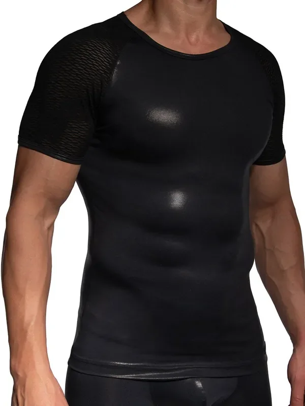 MANSTORE M2483 Casual T-Shirt, schwarz
