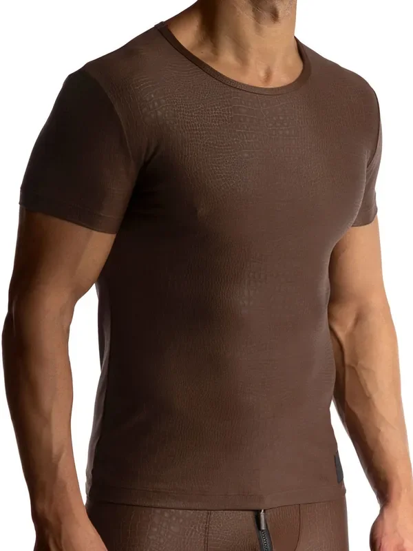 MANSTORE M2515 Casual Tee, braun