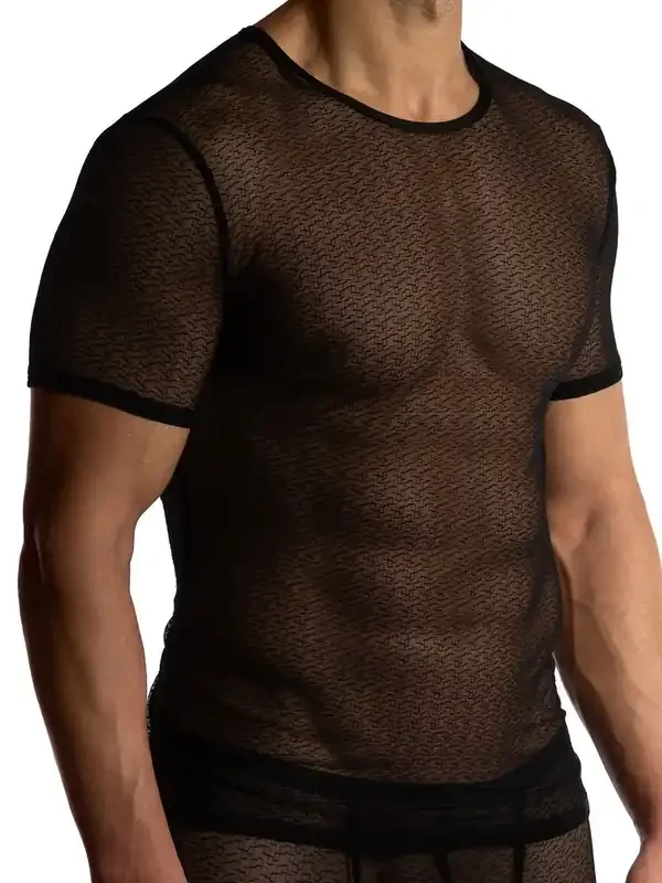 MANSTORE M2516 Casual T-Shirt, schwarz