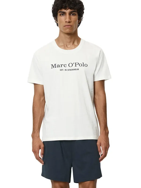 Marc O´Polo Mix & Match Cotton Lounge-Set, weiß/navy