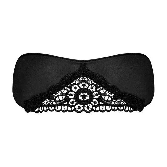 Maske aus Satin mit Guipure-Dekoration