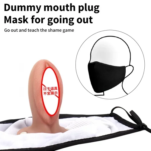 Maske mit Pussy Knebel