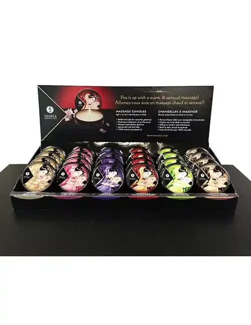 Massage Kerzen im Display – 24 x 30ml