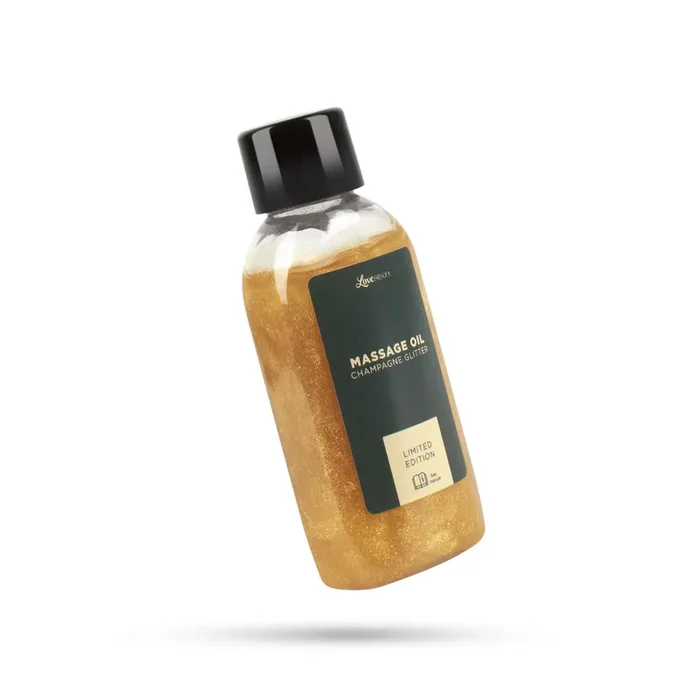 Massageöl – Champagner-Glitzer